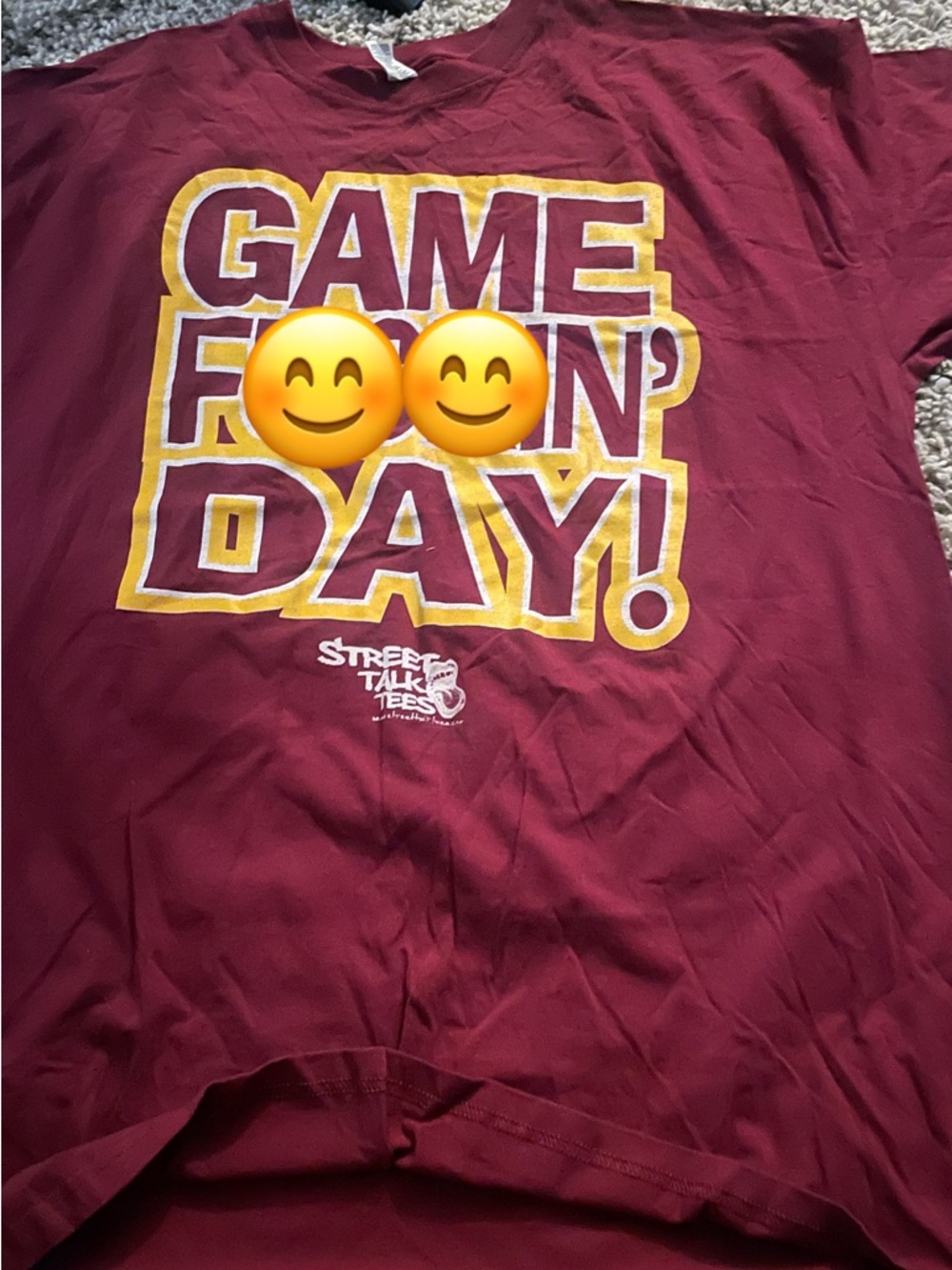 Maroon 'Game Day' Short Sleeve Graphic Tee